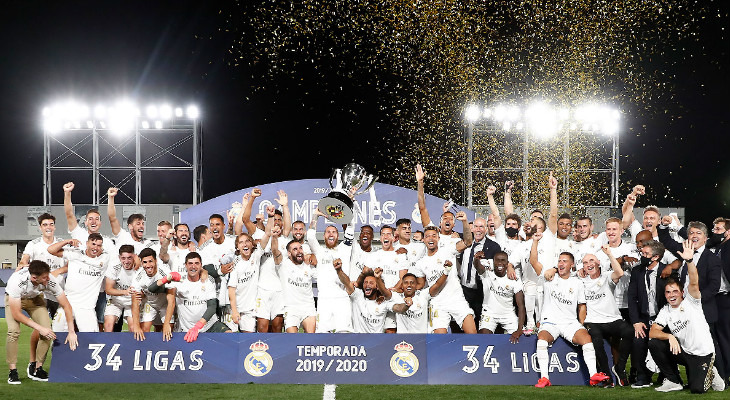  Real Madrid campeão da La Liga e com a 2ª maior média de público pagante da edição 2019/2020!
