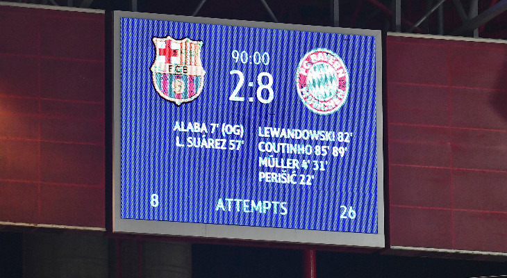  Bayern de Munique goleou, eliminou o Barcelona e deixou a UEFA Champions League sem espanhóis!