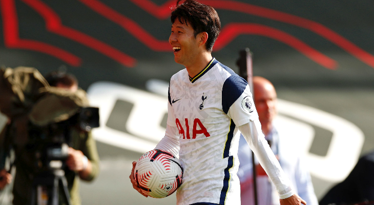  Son fez quatro dos cinco gols do Tottenham e quatro dos 44 gols da 2ª rodada da Premier League!