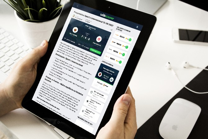  Seção de prognósticos Odds Scanner