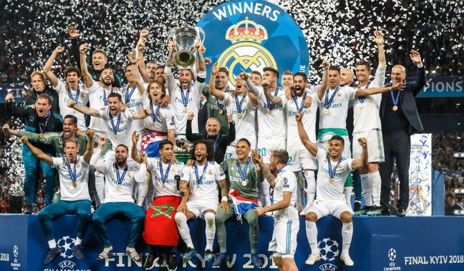  Real Madrid comemora seu último título da Champions League