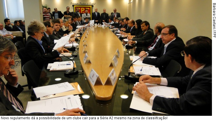  Novo regulamento dá a possibilidade de um clube cair para a Série A2 mesmo na zona de classiifcação!