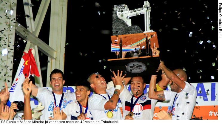  Só Bahia e Atlético Mineiro já venceram mais de 40 vezes os Estaduais!