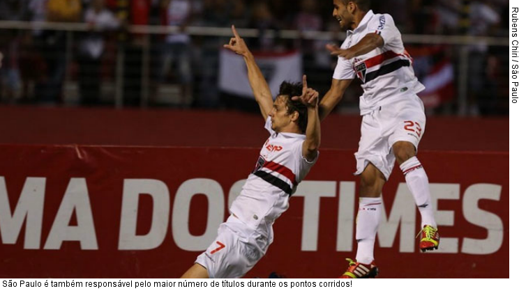  São Paulo é também responsável pelo maior número de títulos durante os pontos corridos!
