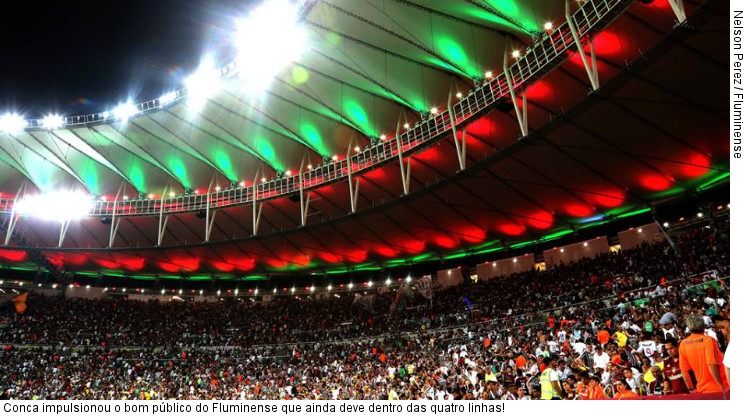  Conca impulsionou o bom público do Fluminense que ainda deve dentro das quatro linhas!