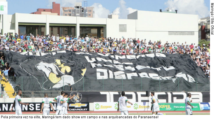  Pela primeira vez na elite, Maringá tem dado show em campo e nas arquibancadas do Paranaense!