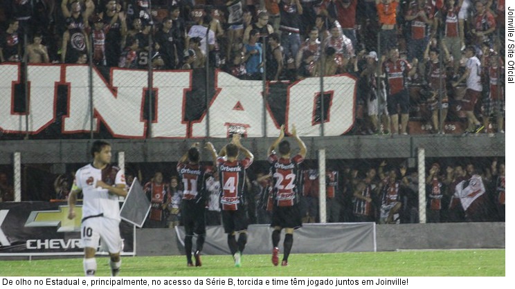 De olho no Estadual e, principalmente, no acesso da Série B, torcida e time têm jogado juntos em Joinville!