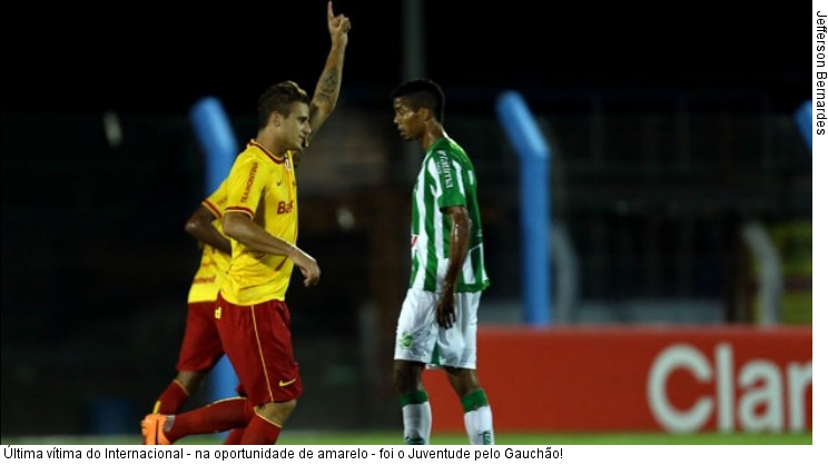  Última vítima do Internacional - na oportunidade de amarelo - foi o Juventude pelo Gauchão!