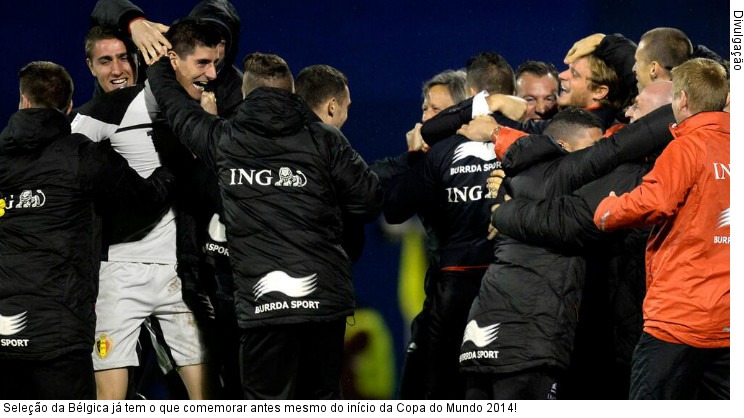  Seleção da Bélgica já tem o que comemorar antes mesmo do início da Copa do Mundo 2014!