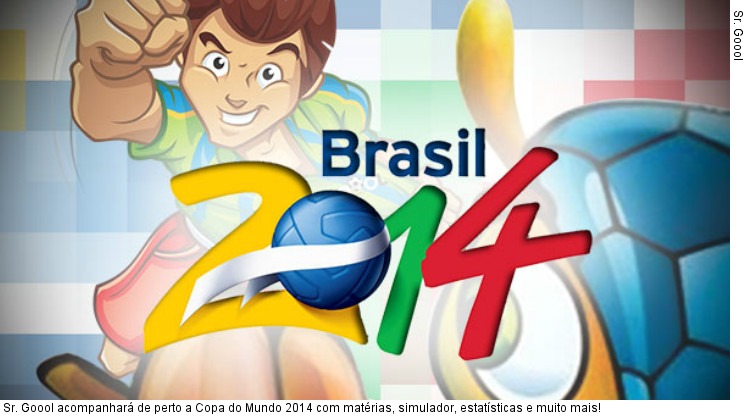  Sr. Goool acompanhará de perto a Copa do Mundo 2014 com matérias, simulador, estatísticas e muito mais!