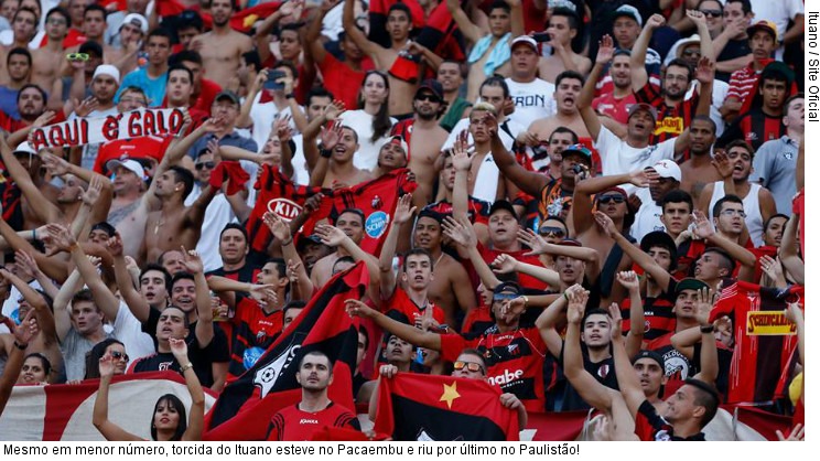  Mesmo em menor número, torcida do Ituano esteve no Pacaembu e riu por último no Paulistão!