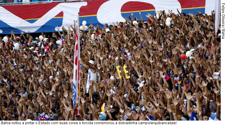  Bahia voltou a pintar o Estado com suas cores e torcida comemorou a dobradinha campo/arquibancadas!