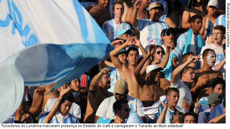  Torcedores do Londrina marcaram presença no Estádio do Café e carregaram o Tubarão ao título estadual!