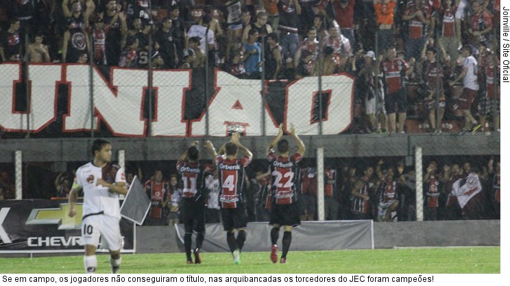  Se em campo, os jogadores não conseguiram o título, nas arquibancadas os torcedores do JEC foram campeões!