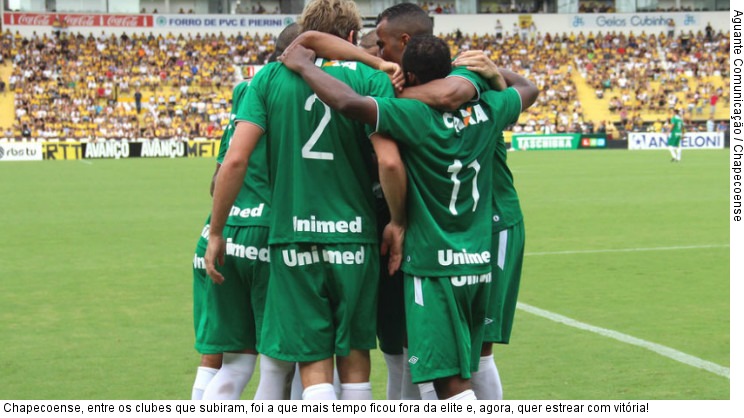  Chapecoense, entre os clubes que subiram, foi a que mais tempo ficou fora da elite e, agora, quer estrear com vitória!