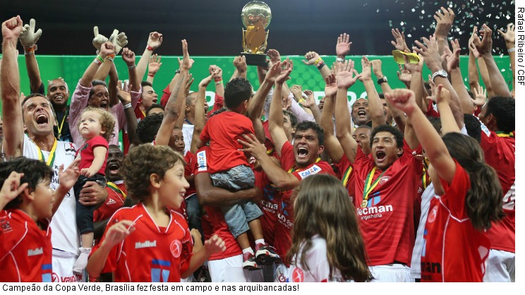  Campeão da Copa Verde, Brasília fez festa em campo e nas arquibancadas!