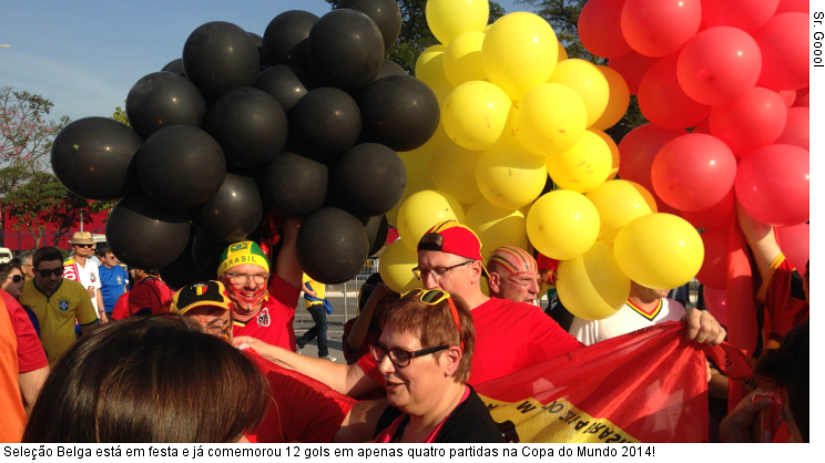  Seleção Belga está em festa e já comemorou 12 gols em apenas quatro partidas na Copa do Mundo 2014!