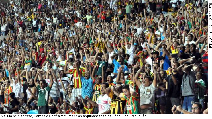  Na luta pelo acesso, Sampaio Corrêa tem lotado as arquibancadas na Série B do Brasileirão!