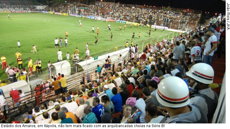  Estádio dos Amaros, em Itápolis, não tem mais ficado com as arquibancadas cheias na Série B!