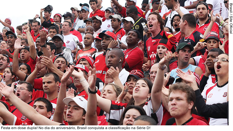  Festa em dose dupla! No dia do aniversário, Brasil conquista a classificação na Série D!