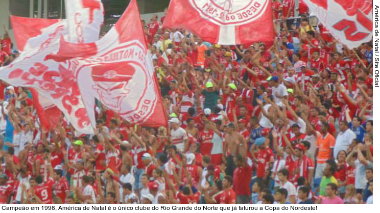  Campeão em 1998, América de Natal é o único clube do Rio Grande do Norte que já faturou a Copa do Nordeste!