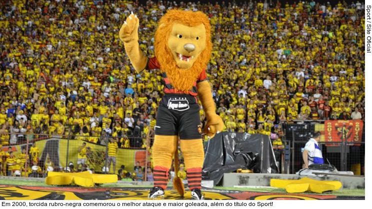  Em 2000, torcida rubro-negra comemorou o melhor ataque e maior goleada, além do título do Sport!