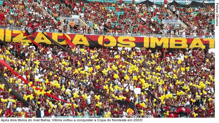  Após dois títulos do rival Bahia, Vitória voltou a conquistar a Copa do Nordeste em 2003!