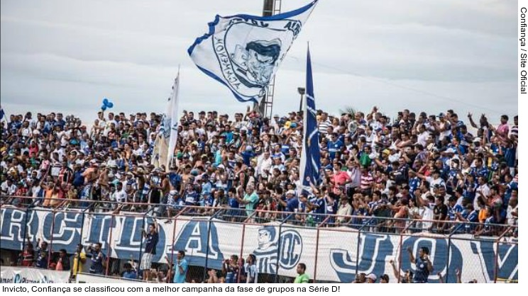  Invicto, Confiança se classificou com a melhor campanha da fase de grupos na Série D!