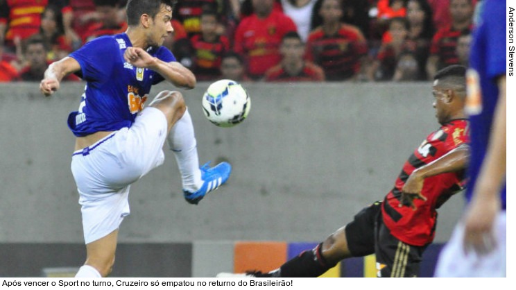  Após vencer o Sport no turno, Cruzeiro só empatou no returno do Brasileirão!