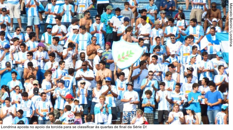  Londrina aposta no apoio da torcida para se classificar às quartas de final da Série D!