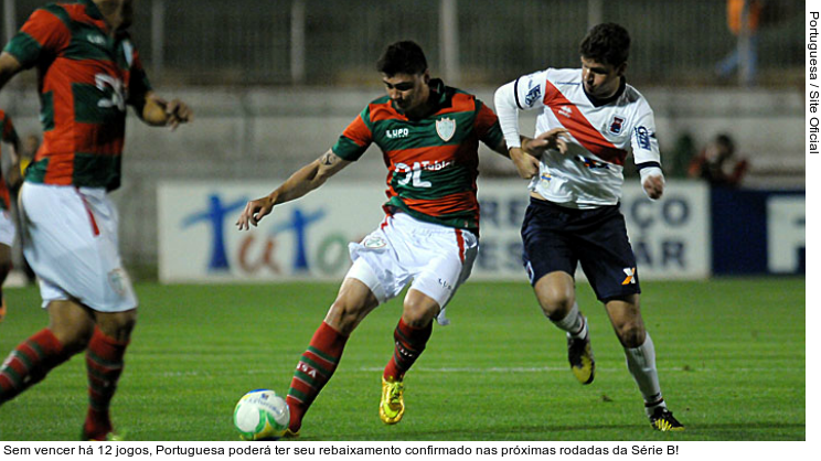  Sem vencer há 12 jogos, Portuguesa poderá ter seu rebaixamento confirmado nas próximas rodadas da Série B!