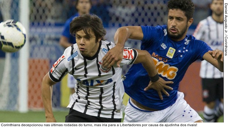  Corinthians decepcionou nas últimas rodadas do turno, mas iria para a Libertadores por causa da ajudinha dos rivais!