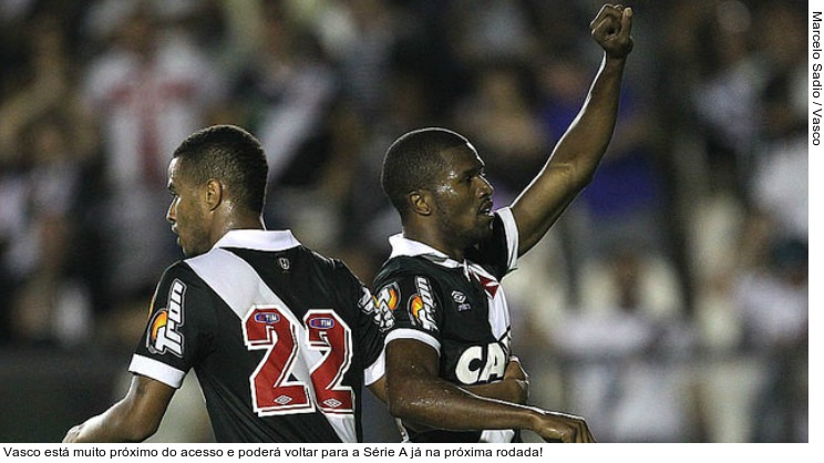  Vasco está muito próximo do acesso e poderá voltar para a Série A já na próxima rodada!