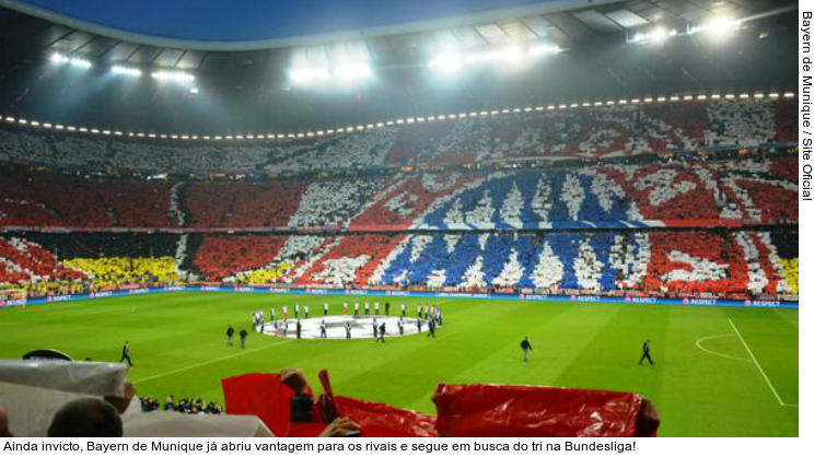  Ainda invicto, Bayern de Munique já abriu vantagem para os rivais e segue em busca do tri na Bundesliga!