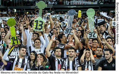  Mesmo em minoria, torcida do Galo fez festa no Mineirão!