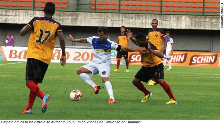  Empate em casa na estreia só aumentou o jejum de vitórias da Catuense no Baianão!