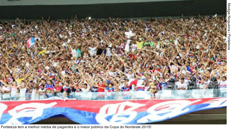  Fortaleza tem a melhor média de pagantes e o maior público da Copa do Nordeste 2015!
