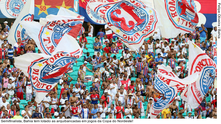  Semifinalista, Bahia tem lotado as arquibancadas em jogos da Copa do Nordeste!