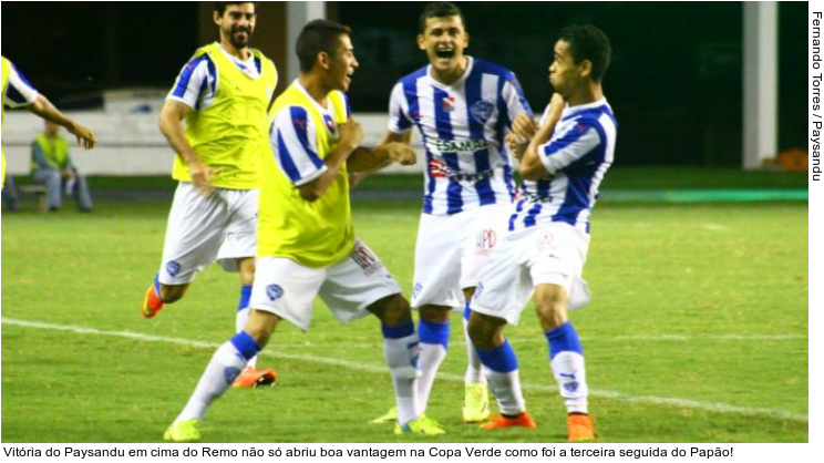  Vitória do Paysandu em cima do Remo não só abriu boa vantagem na Copa Verde como foi a terceira seguida do Papão!