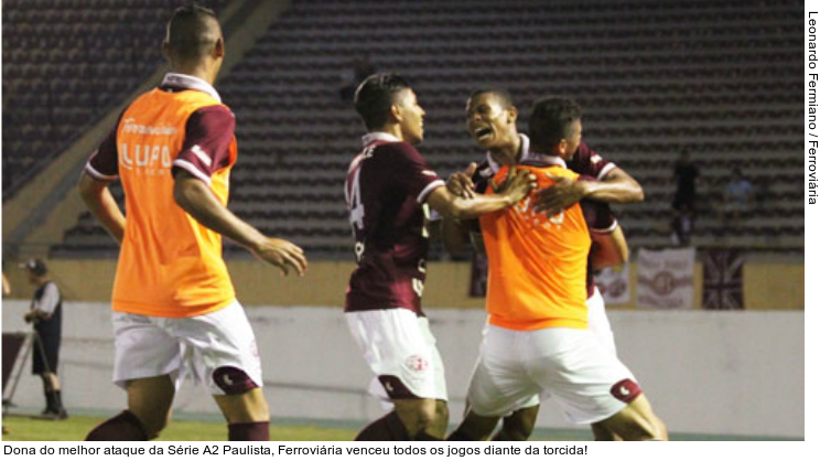  Dona do melhor ataque da Série A2 Paulista, Ferroviária venceu todos os jogos diante da torcida!