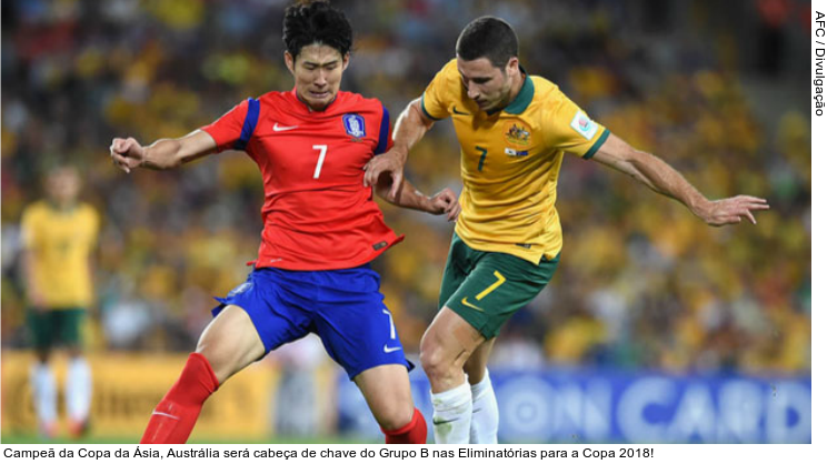  Campeã da Copa da Ásia, Austrália será cabeça de chave do Grupo B nas Eliminatórias para a Copa 2018!