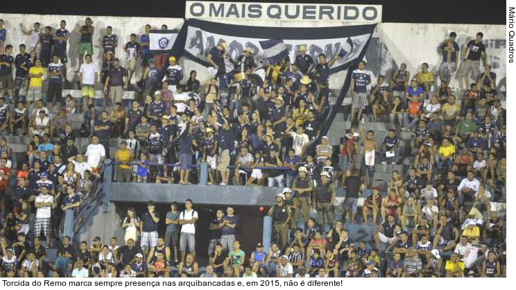  Torcida do Remo marca sempre presença nas arquibancadas e, em 2015, não é diferente!