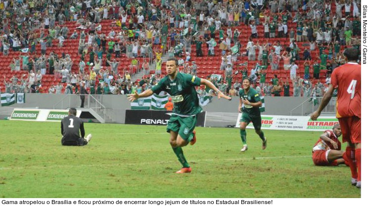  Gama atropelou o Brasília e ficou próximo de encerrar longo jejum de títulos no Estadual Brasiliense!