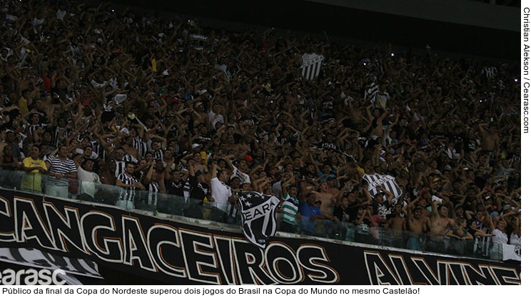  Público da final da Copa do Nordeste superou dois jogos do Brasil na Copa do Mundo no mesmo Castelão!