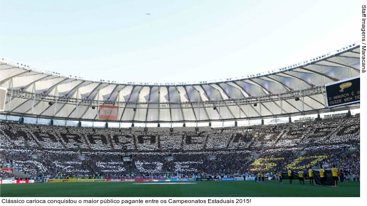 Clássico carioca conquistou o maior público pagante entre os Campeonatos Estaduais 2015!