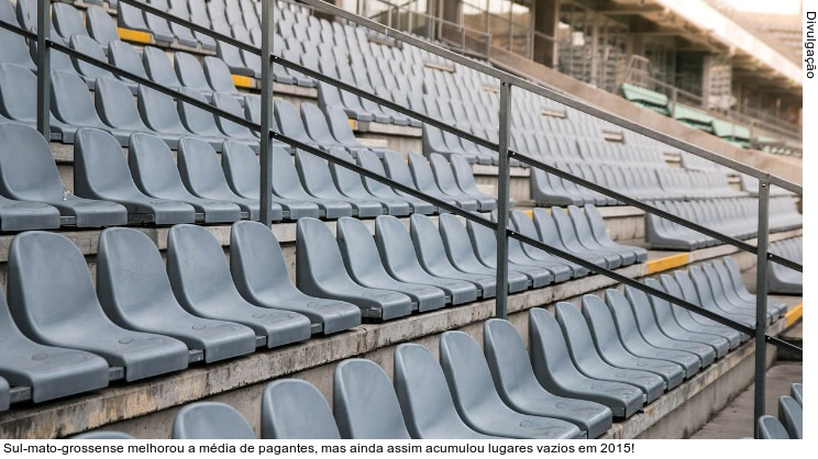  Sul-mato-grossense melhorou a média de pagantes, mas ainda assim acumulou lugares vazios em 2015!