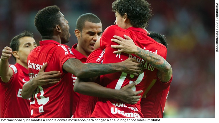  Internacional quer manter a escrita contra mexicanos para chegar à final e brigar por mais um título!