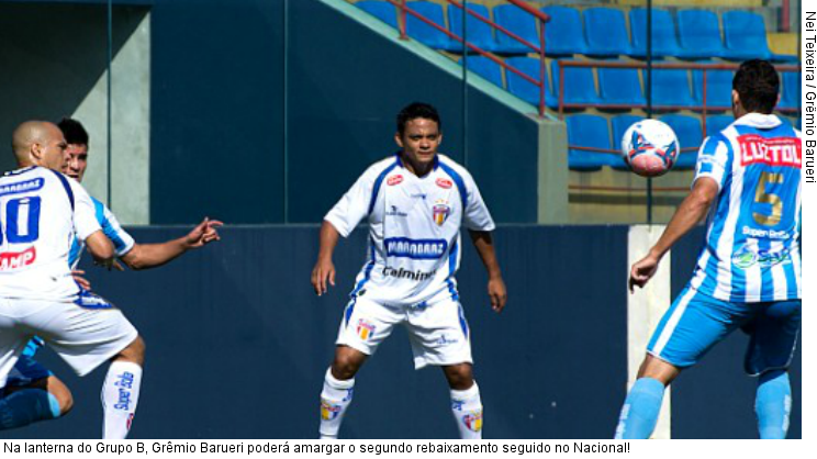  Na lanterna do Grupo B, Grêmio Barueri poderá amargar o segundo rebaixamento seguido no Nacional!