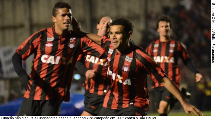 Furacão não disputa a Libertadores desde quando foi vice-campeão em 2005 contra o São Paulo!