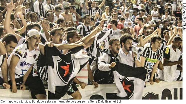  Com apoio da torcida, Botafogo está a um empate do acesso na Série D do Brasileirão!